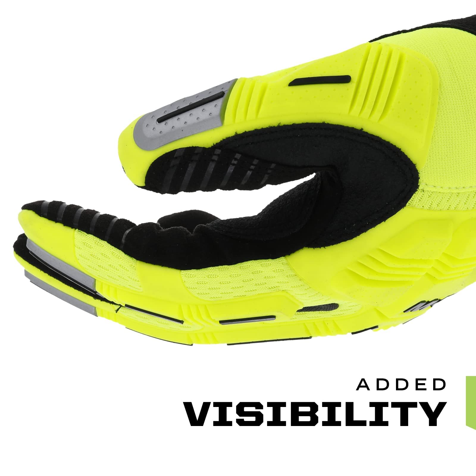 Mechanix Wear Guantes Hi-Viz M-Pact (Grande, Amarillo fluorescente)