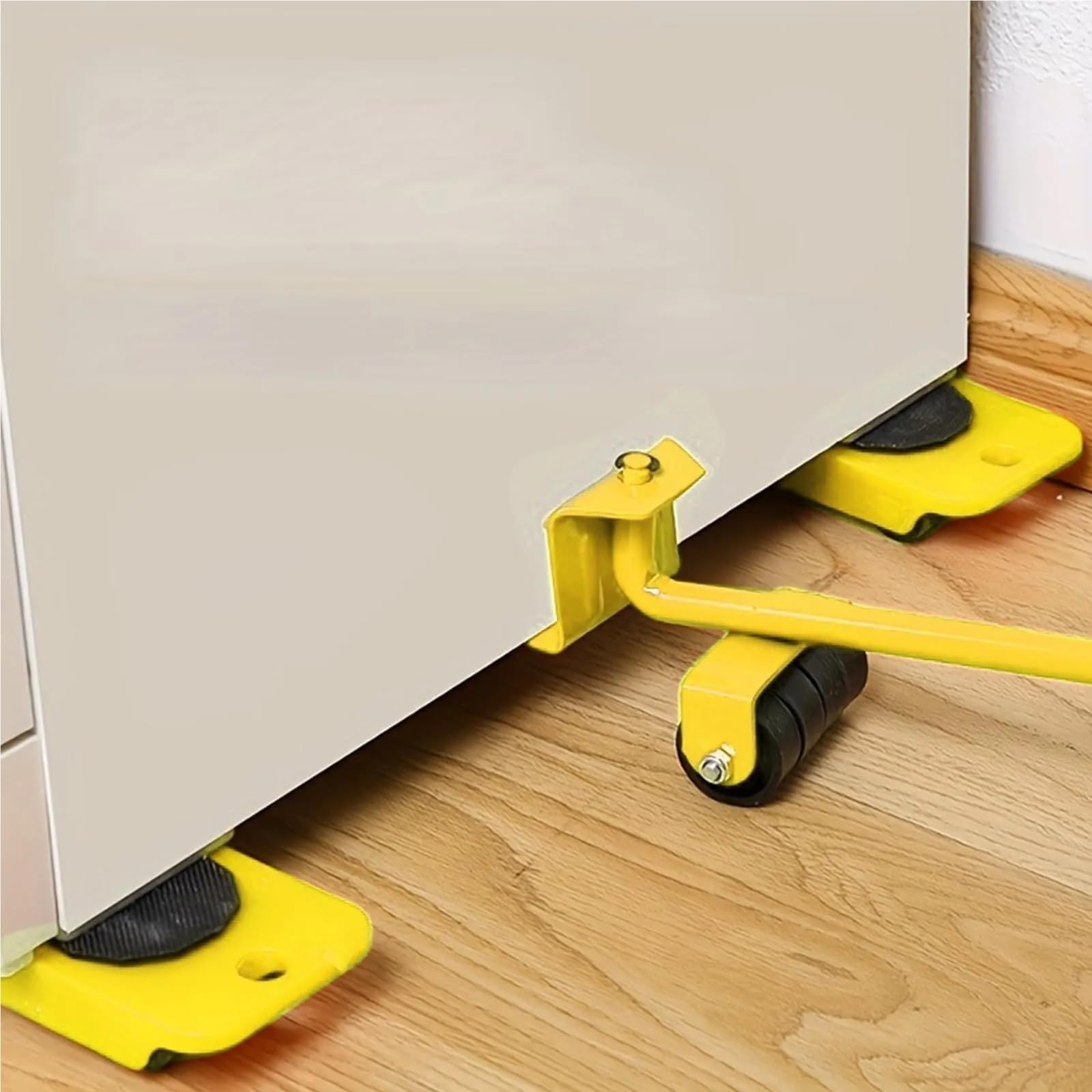 Kit per lo spostamento di mobili – Attrezzi a rulli resistenti con barra di sollevamento ruota, attrezzatura professionale per spostare facilmente oggetti pesanti, rosso