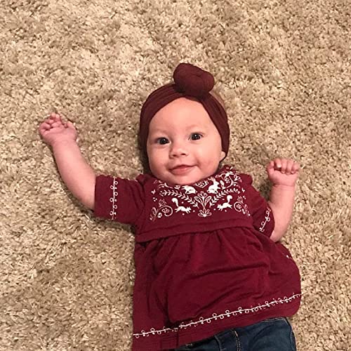 Newborn Turban Knotted Headbands - Toddler Infant Baby Girls Rond-Dot Headwrap3