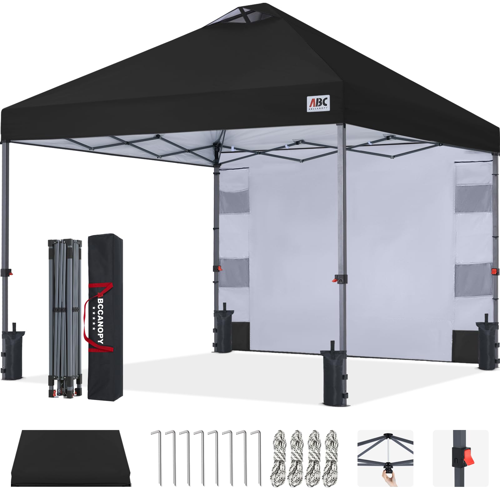 Amazon | ABCCANOPY ワンタッチ タープテント 2m×2m 3m×3m 大型 風抜け