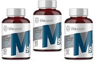 Trio Magnésio Complex (Bisglicinato + Dimalato + Taurato) 350 mg - Alta Concentração - 3 Potes - 270 Cápsulas