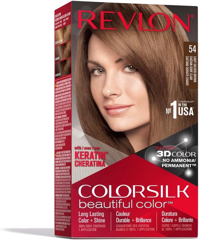 colorsilk Beautiful Color, 54 Light Golden Brown, 1 Count (Pack of 1)