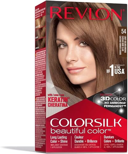 Revlon Colorsilk Beautiful Permanent Hair Color 91.8 g, 54 Light Golden Brown