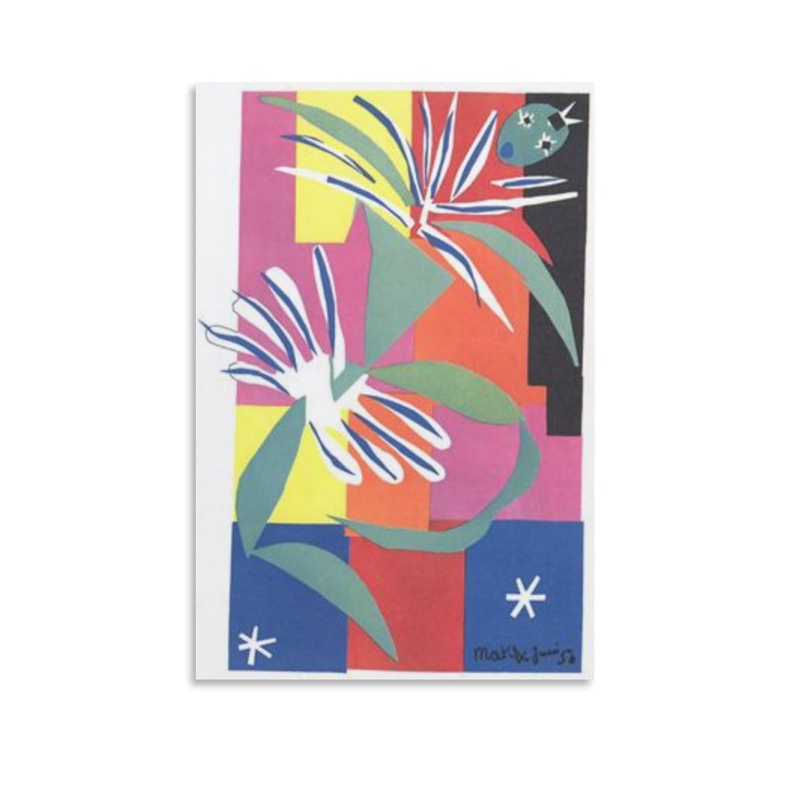 SXDMOUBK Henri Matisse The Creole Dancer Print - Famous Painting Poster Wall Art Bedroom Prints Home Decor Hanging Picture Canvas 20x30inch(50x75cm)