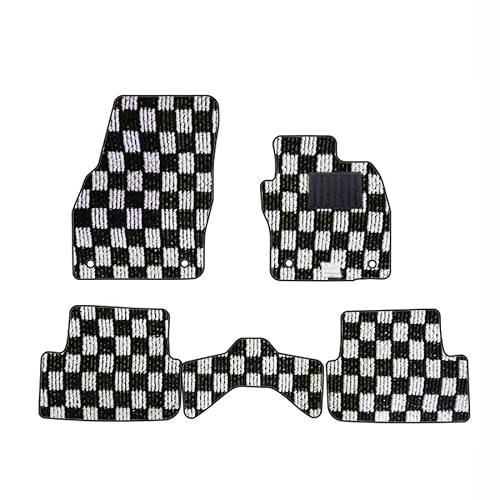 互換品フォルクスワーゲン ポロ フロアマット AW系 30/3〜 エレガントグレード (チェックホワイト)