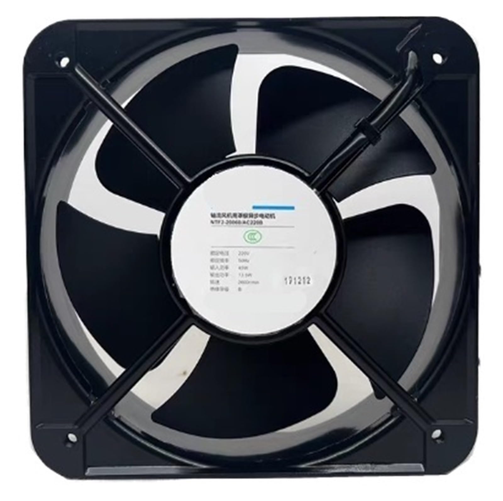 ZBWZXBDJ Fan NTF2-20060/AC220B AC 220V cooling fan 20CM 20060 2 wire