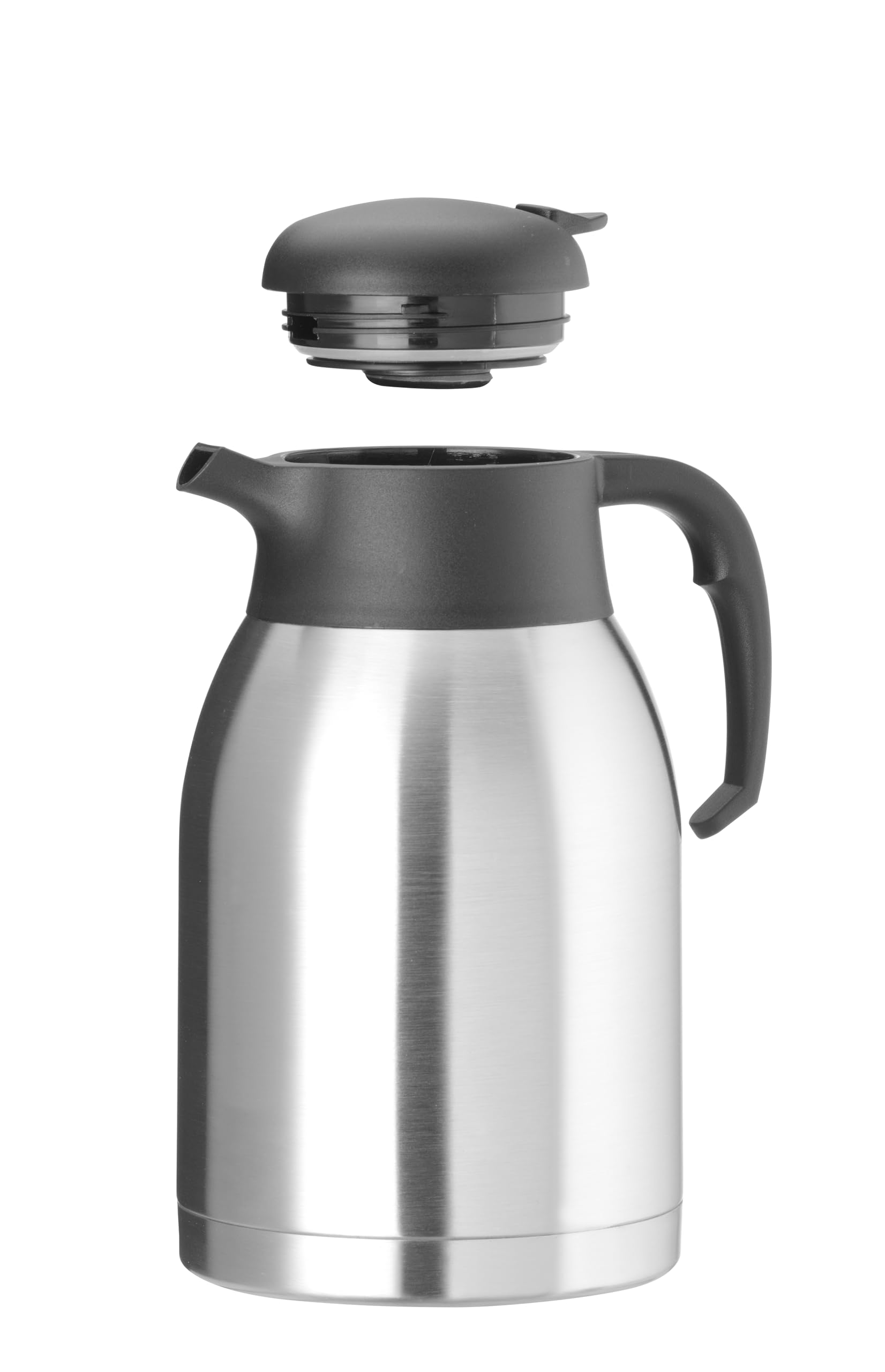 HENDI Caraffa termica 2L, bricco termico, thermos per caffè e tè, per macchine da caffè americano, caraffa sottovuoto, bollitore sottovuoto per bevande calde e fredde, ⌀140x(H)265mm, acciaio inox
