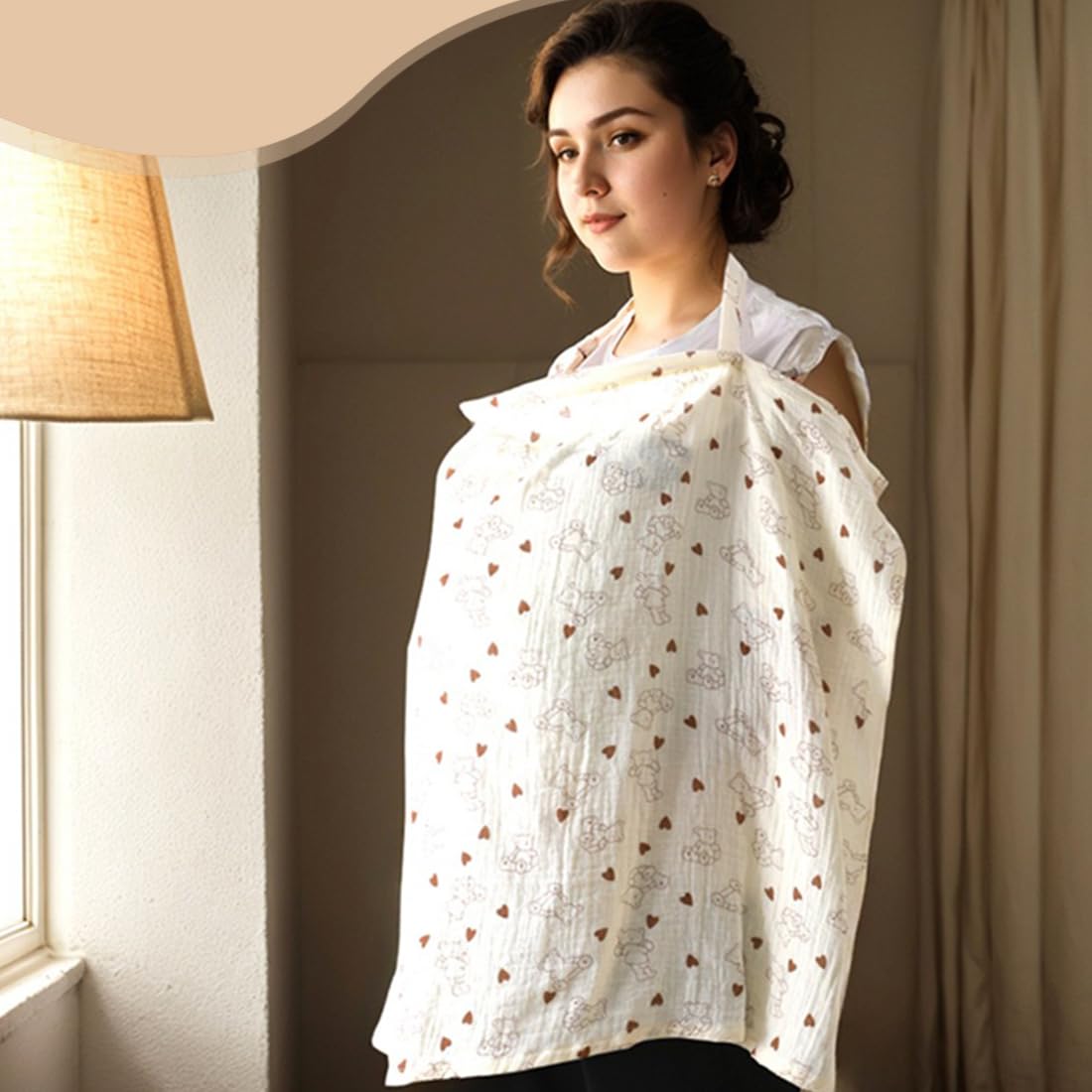 Mousseline Tissu d'allaitement en coton pour bébé Respirant et léger