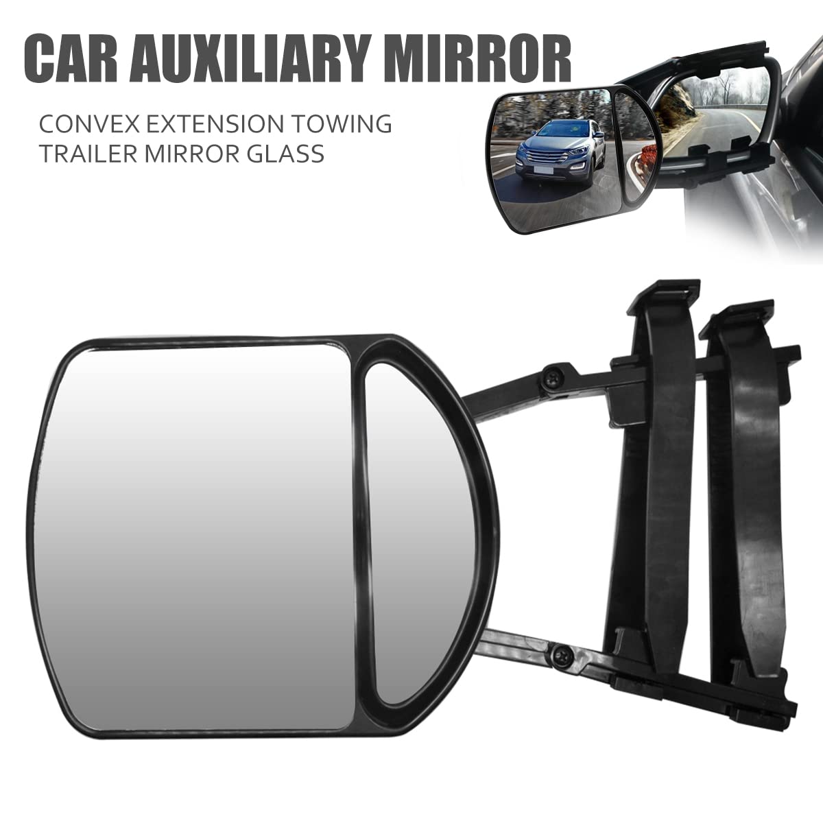 Adjustable Clamp-On Towing Mirror Extenders Clip On Mirrors For Car Truck Trailer From License Plate Frames - Price 76.07 - View #4