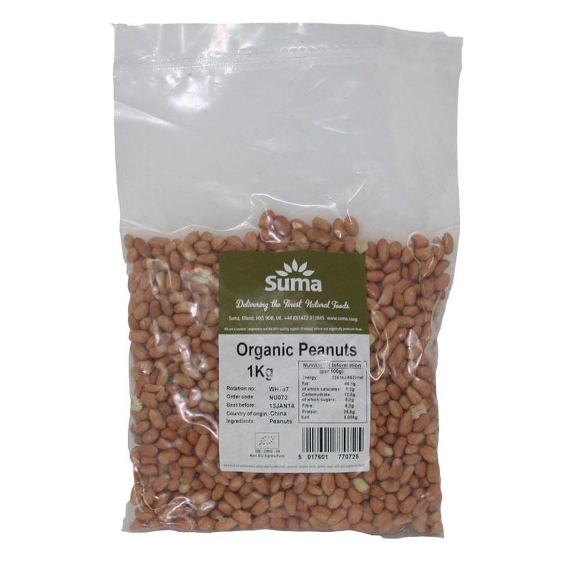 Suma Bagged Down - Organic | Peanuts - Organic | 1KG