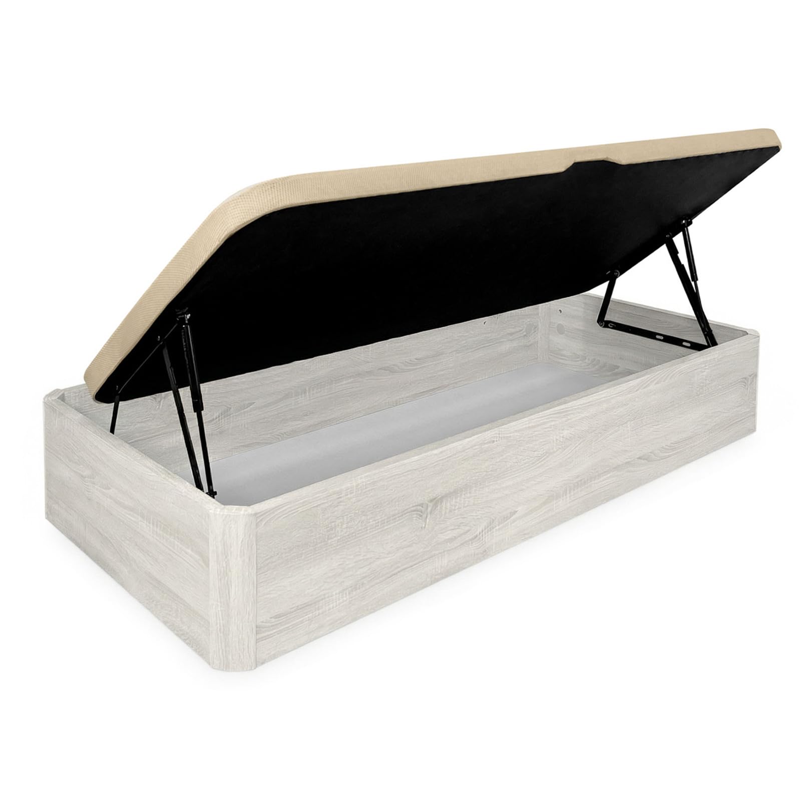 DUÉRMETE ONLINE - Canapé Abatible Lateral 105x190 cm Polar | Gran Capacidad | Estructura Súper Reforzada | Tapa Transpirable 3D | Incluye Subida a Domicilio