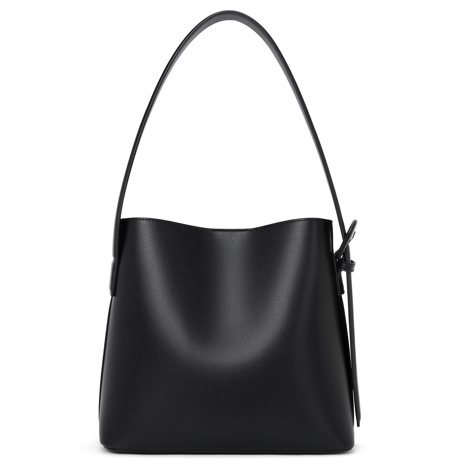 BOSTANTEN Bucket Bag Vegan Leather Shoulder Purses for Women Trendy Adjustable Strap