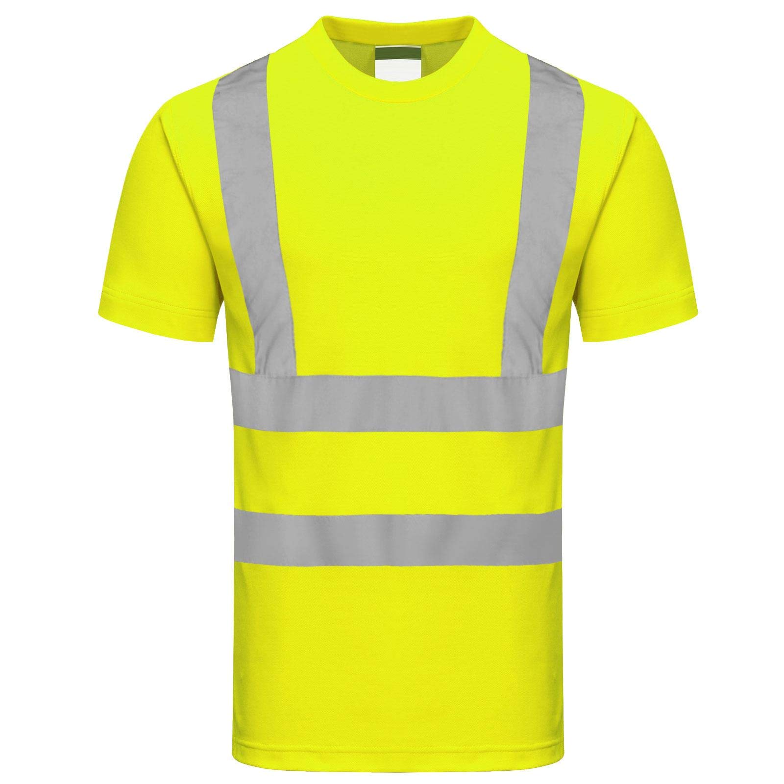 GA COMMUNICATIONS Hi Vis Viz T Shirt High Visibility Reflective Tape Worker Safety Security Tops