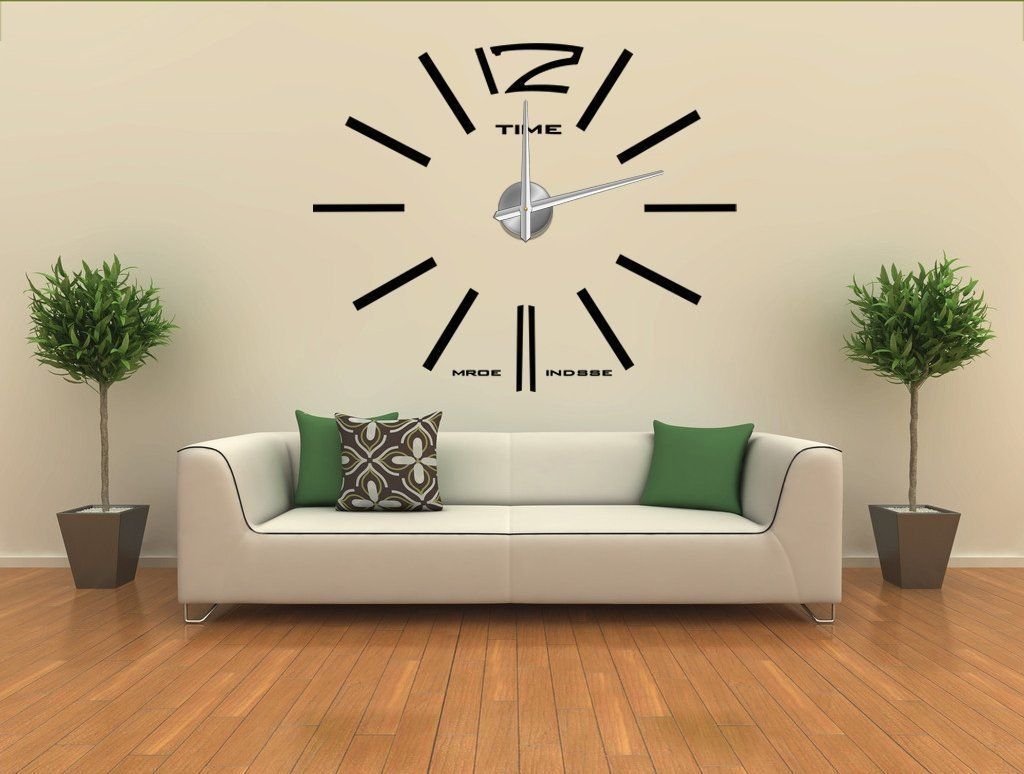 GMMHModern Design Wall Sticker Decoration Clocks Mirror Gift MAX3, Black, 100 cm