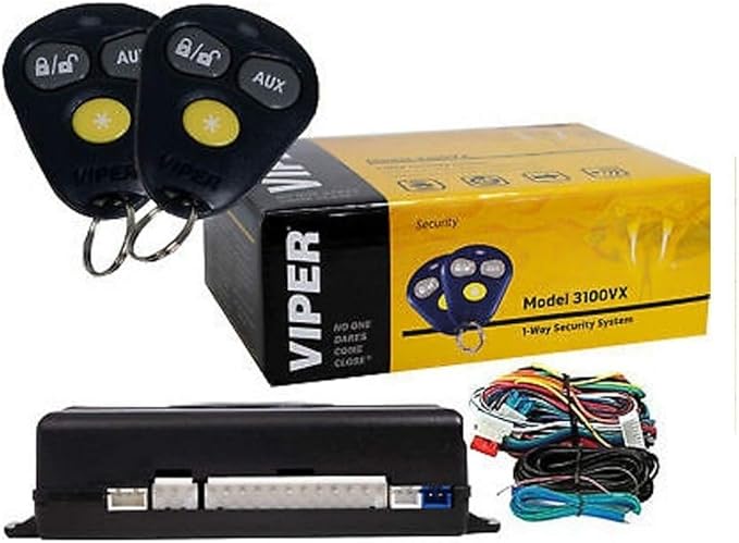 セキュリティ VIPER 3400V 1-Way Security System Amazon | DEI viper3400v 1wayキーレスリモコン 2個付き カー