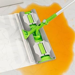 PIYUCOLONY Solar Panel & High-Rise Window Cleaning Kit Double Sided Mop with Long Pole, Microfiber Cloth & Rubber Scraper Cleaning (Pack of 1)