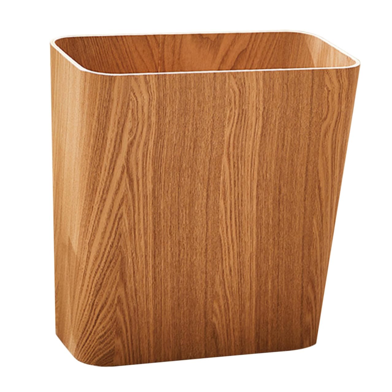 jojofuny Holz Mülleimer Stabiles Material Schmaler Abfallbehälter für Küche und Bad Platzsparender Recycling Papierkorb