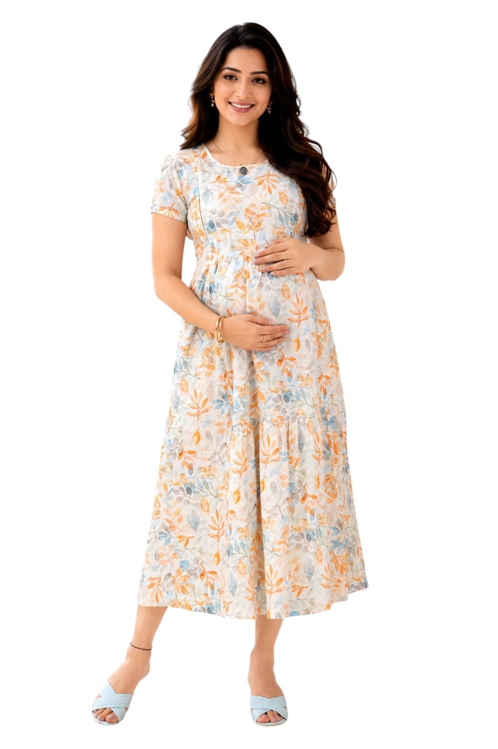 RITIJYA Feeding Kurta for Women with Zip | Maternity Kurti for Nursing Mothers | Concealed Zipper, Extra Pleats Pre to Post Pregnancy | Quick-Dry Comfort Fabric | S-4XL-picture-25