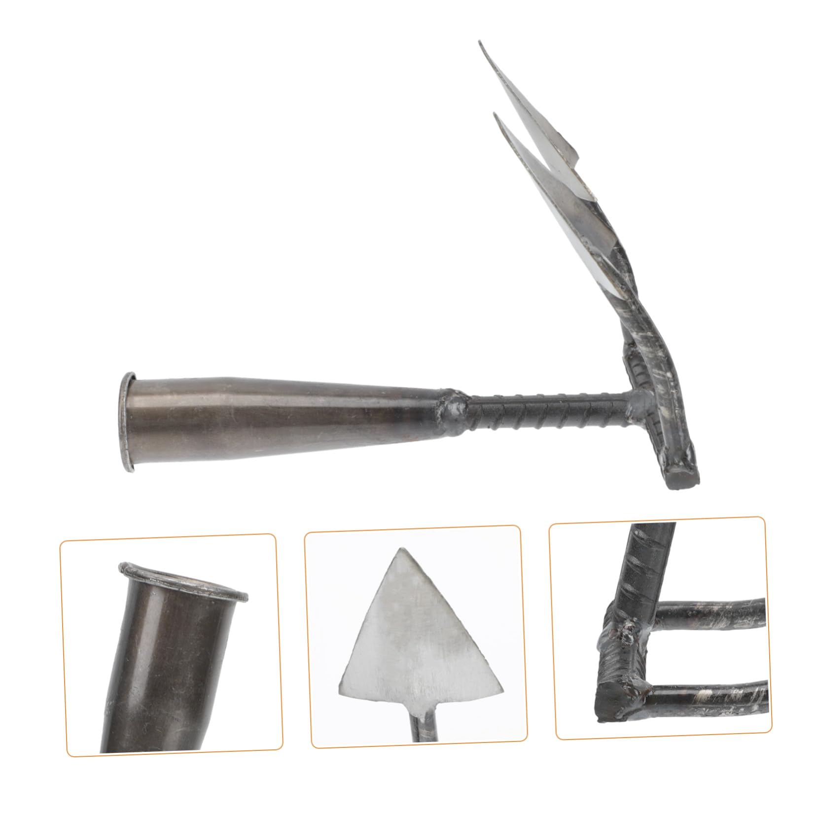 Gatuida Azada Triangular Carbono Duradera para Jardinería Herramienta Multifuncional para Labranza Deshierbe y Excavación de Suelo Huertos y Jardines