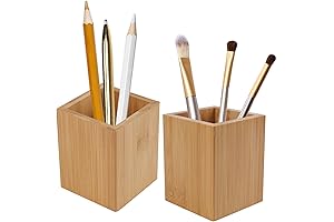 Tosnail Bamboo Makeup Brush Organizer