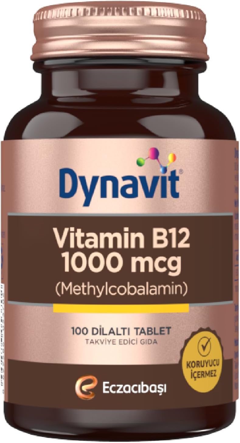 Dynavit Methylcobalamin Vitamin B12 1000 mcg 100 Dilaltı Tablet - Vitamin B12 (Metilkobalamin)