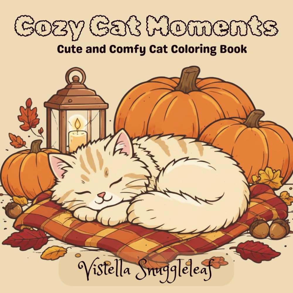 Cozy Cat Moments: Cute and Comfy Cat Coloring Book