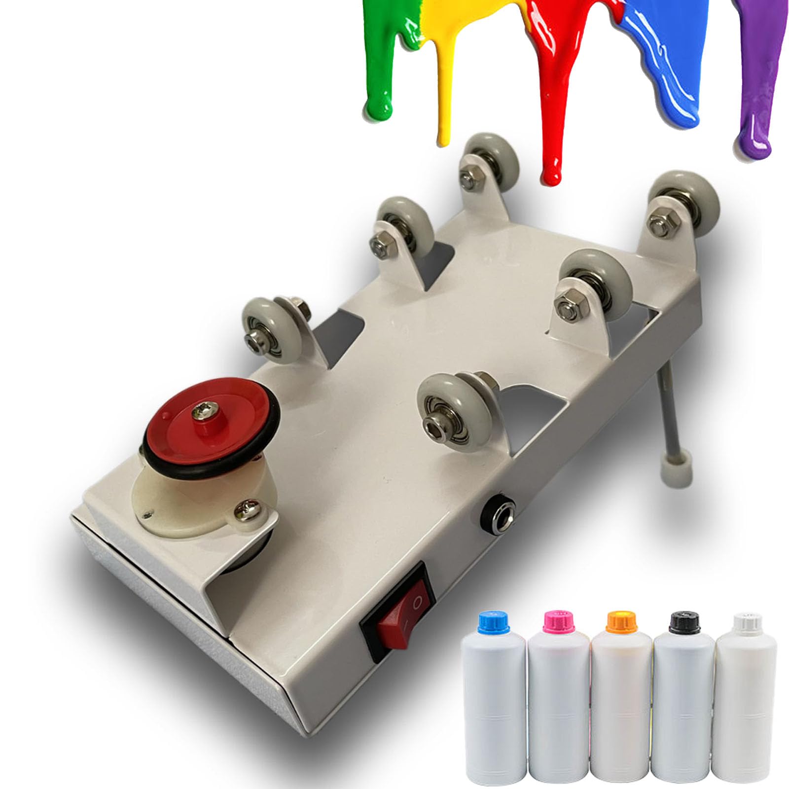 DIY Paint Shaker, Agitador De Pintura del Modelo De Mezclador Vortex, Puede Contener 1 Botella De Tinta 1l (Incluidas 500 Ml De Botellas Pequeñas), para Botellas De Tinta Cilíndricas, Pintura