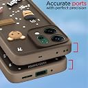 Pikkme Back Cover for Oppo Reno 14 Pro 5G | Cute Fun Cartoon 3D Bear Silicone Full Body Protection Bumper Case (Brown) gallery image