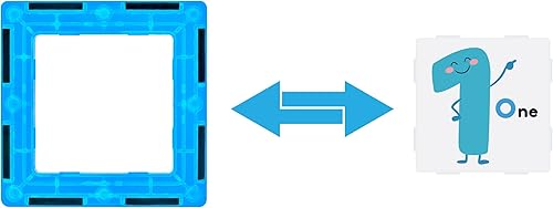 Miniatura 5 de PicassoTiles Bloques de construcción magnéticos con azulejos y click-in, artes gráficas educativas, juego de construcción de imán, juego de