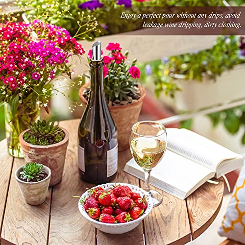 Skyley 50 Pieces Silver Wine Pourer Liquor Stopping Pouring Discs Aluminum Foil Wine Whisky Pourer Thin Reusable Spout Disks for Beverage Beer Liquid Dispenser Bar Party Gift by Skyley - Image 4