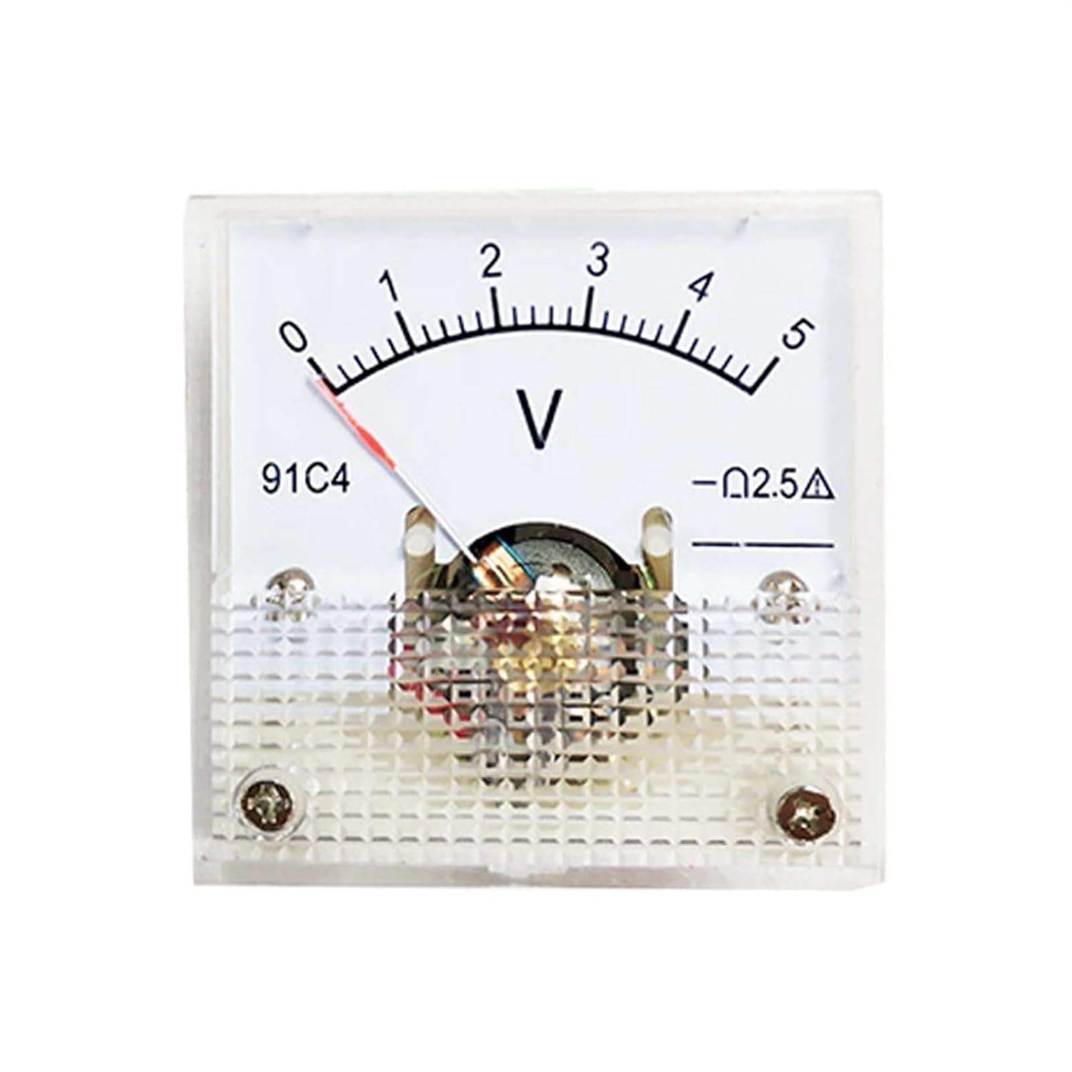 91C4 DC Voltmeter Analog Panel Voltage Meter Mechanical Pointer Type 3/5/10/15/20/30/50/100/150/250V(10V)