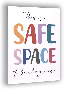This Is a Safe Space Positive Motivational Wall Decor, Affirmation Poster, Mental Health Decor for Office, Counselor Boho Style, Counseling Must Haves