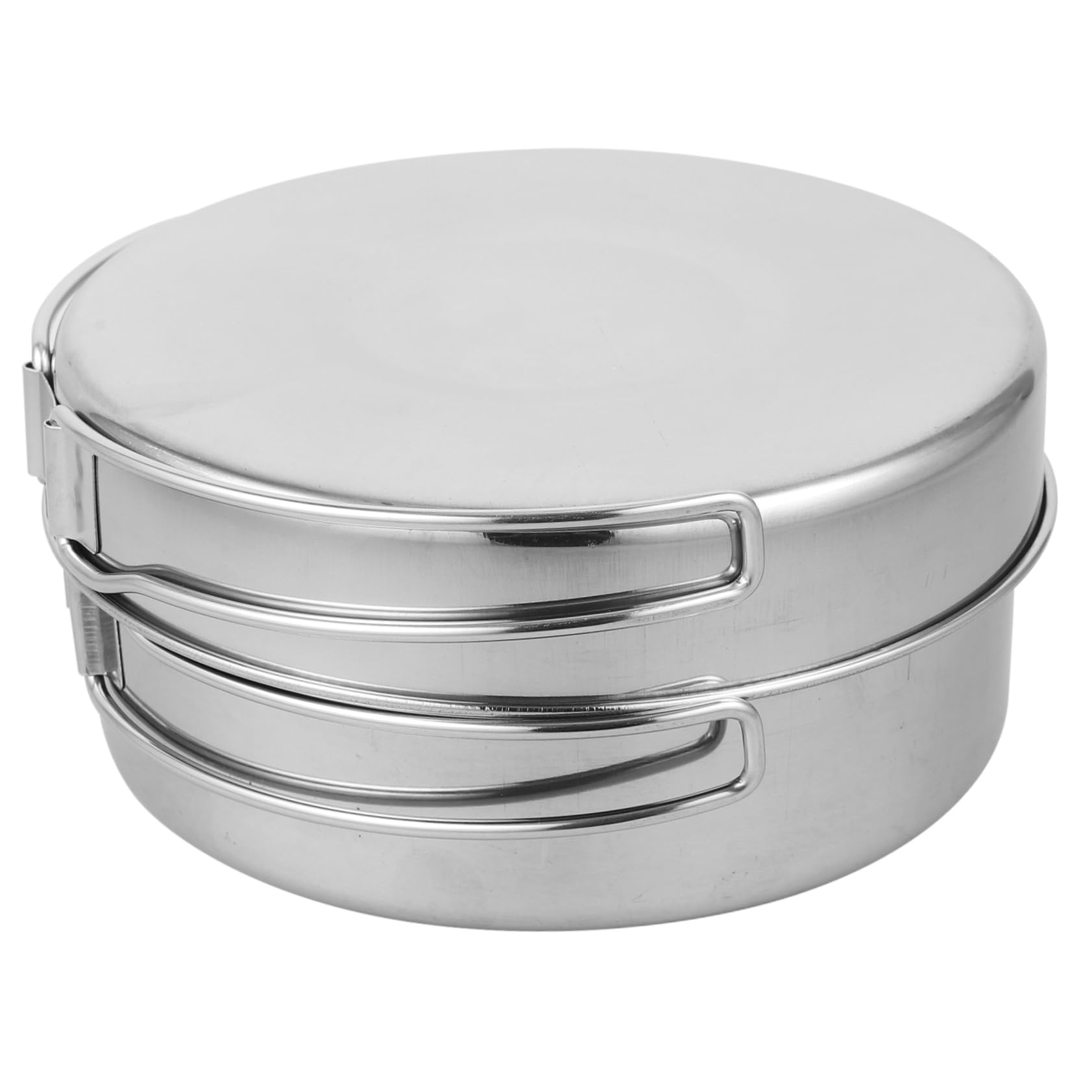 BESTonZON Marmite en Acier Inoxydable pour Camping Randonnée Accessoires De Camping Ustensiles De Cuisine Légers Casseroles Kit De Cuisine Pliable Survie Petites Casseroles