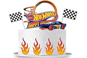 Hot Wheels Cupcake Toppers Set| Race Car Party Supplies for Kids