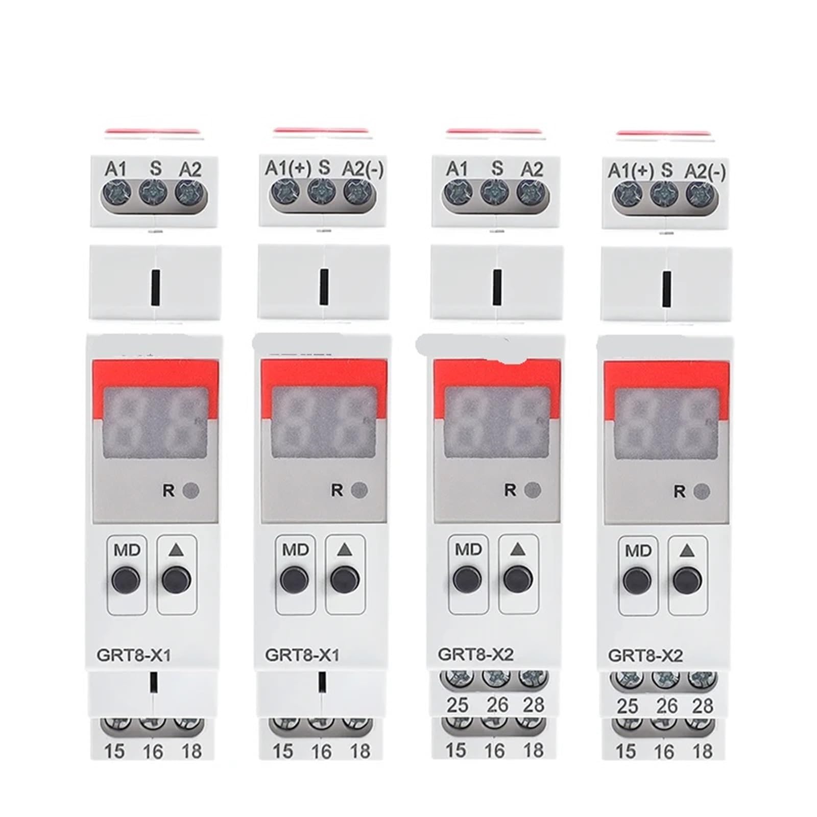 GRT8-X Digitalanzeige Multifunktions-Zeitrelais 16A mit 20 Funktionsauswahlen 1 Stücke(GRT8-X1 ACDC12V-240V)