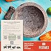 Genuine Handmade Mexican Mortar and Pestle, Molcajete de Piedra Natural Volcanica Stone, Heavy & Durable, Perfect for Homemade Salsas, Guacamole, and other Molcajete Plates | Made in Mexico (8 Inches) #4