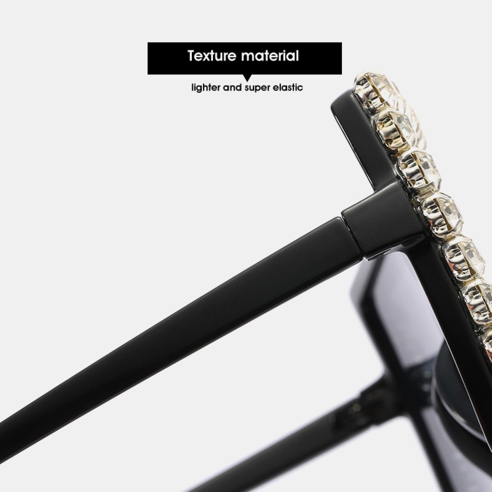 Vintage Diamond Okulary przeciwsłoneczne damskie Gogle męskie Oversize Moda czarne okulary