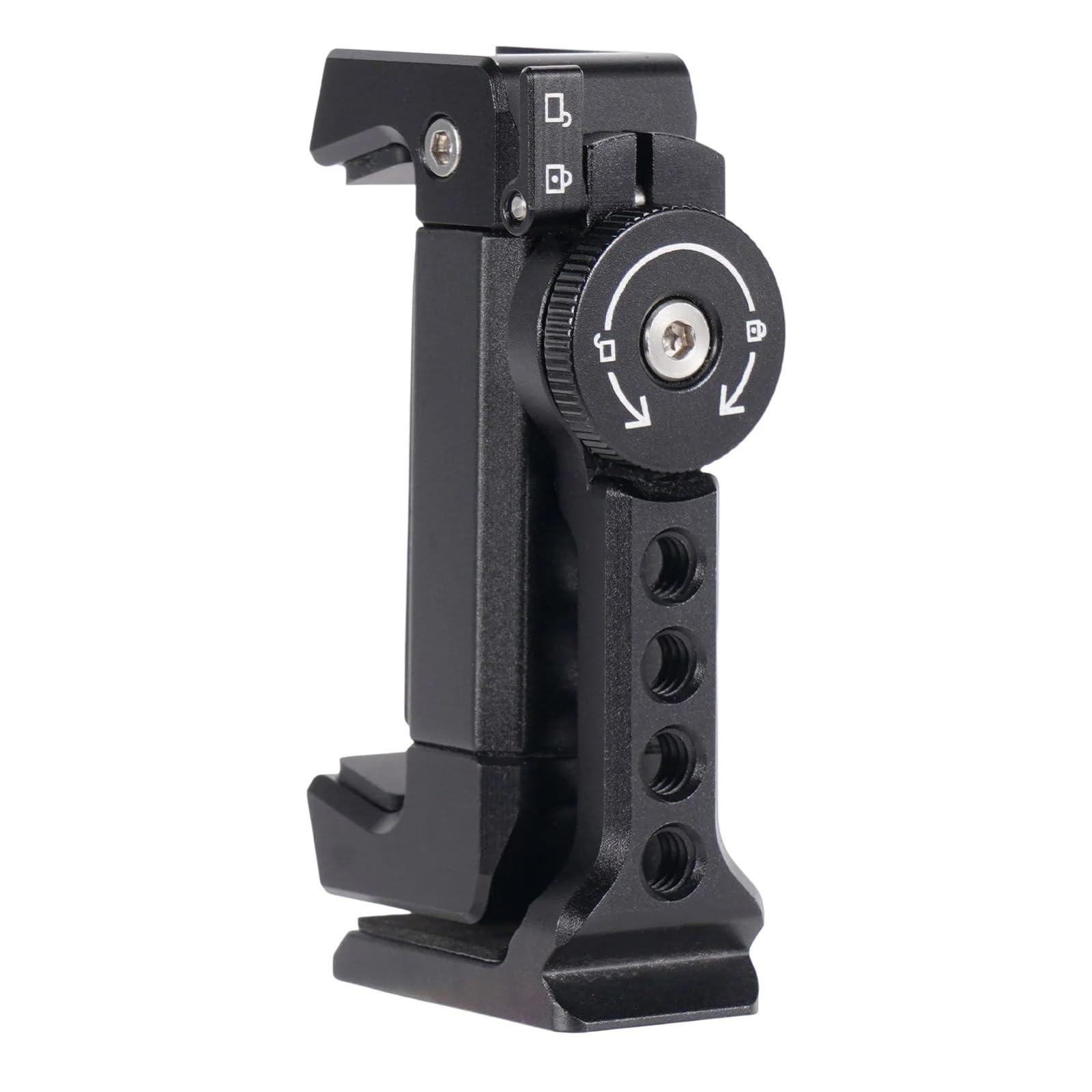 Accesorios Coche Porta Smartphone Supporto per Clip per Telefono in Metallo con Supporto per Scarpa Fredda per Rotazione del treppiede Staffa per Telefono per Action Cam per Smartphone(D)