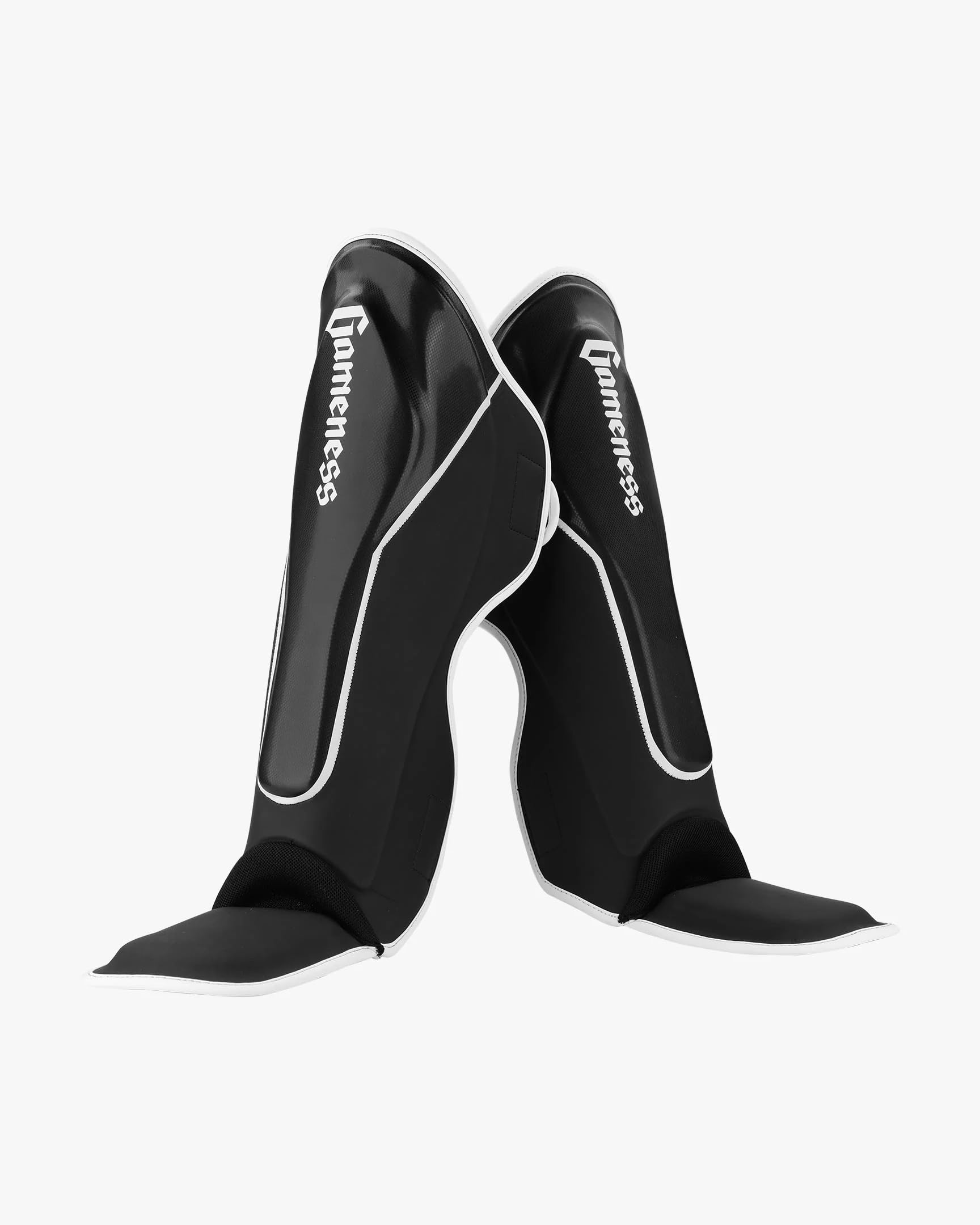Gameness Rukus Traditional Shin Instep Guards Black Adult S/M