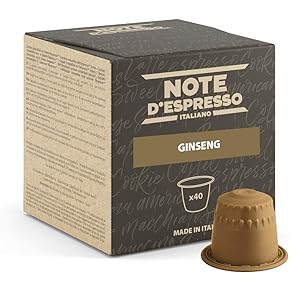 Note d'Espresso - Ginseng - Cápsulas compatibles con Cafeteras NESPRESSO - 40 caps