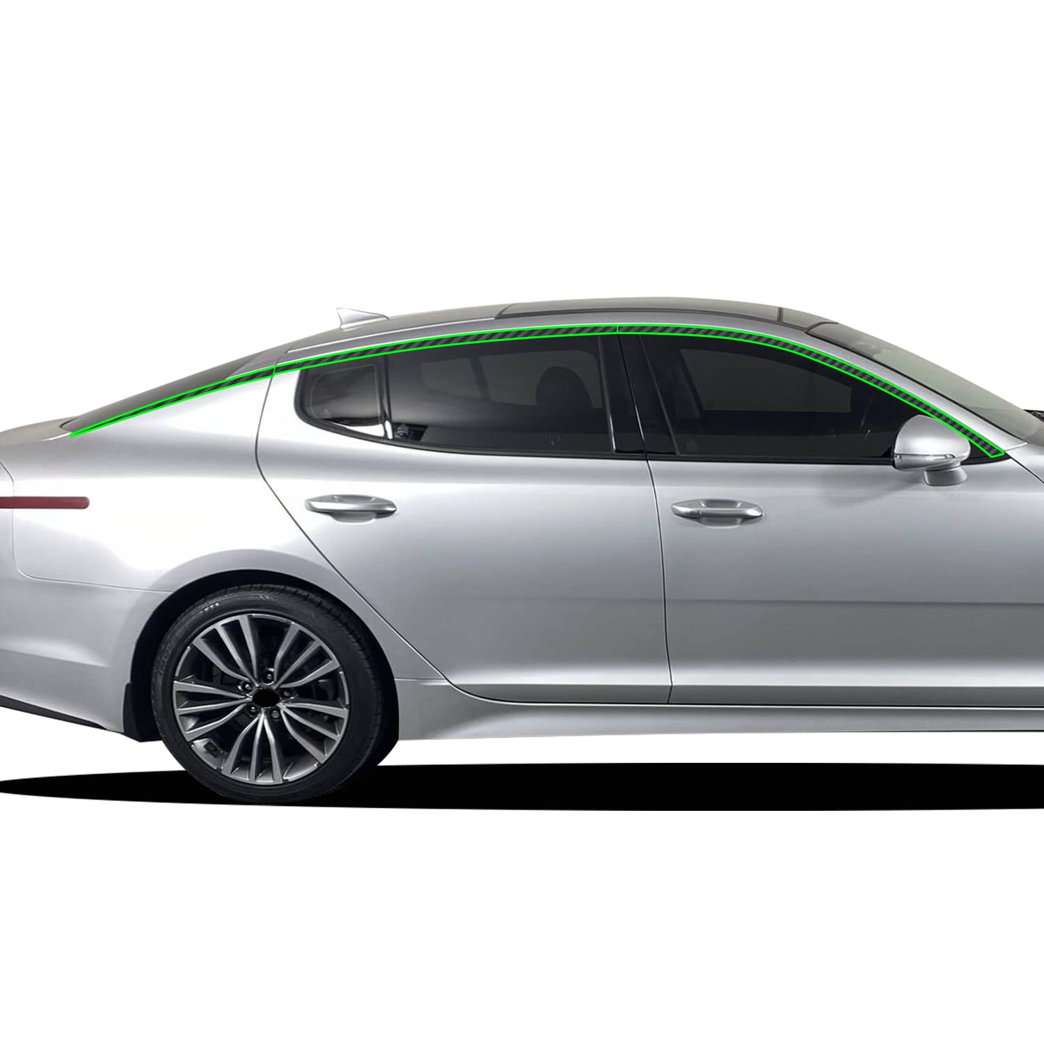 Window Trim Chrome Delete Vinyl Overlay Kit Gloss Black 20182020 Kia