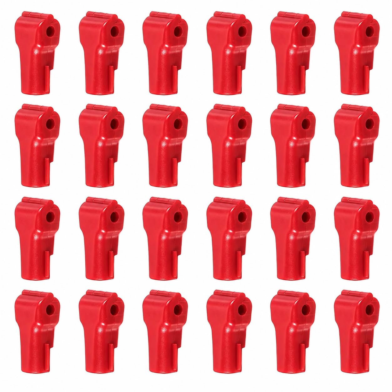 100 piezas de bloqueo de gancho, equipo antirrobo de 5 mm, cerraduras de gancho para gancho de exhibición, tablero de clavijas, bloqueo de parada de robo, rojo (5 mm)