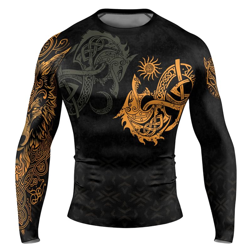 Viking Men’s Performance Rash Guard – Long Sleeve Compression Rashguard for Jiu Jitsu, BJJ, No-Gi, Grappling2