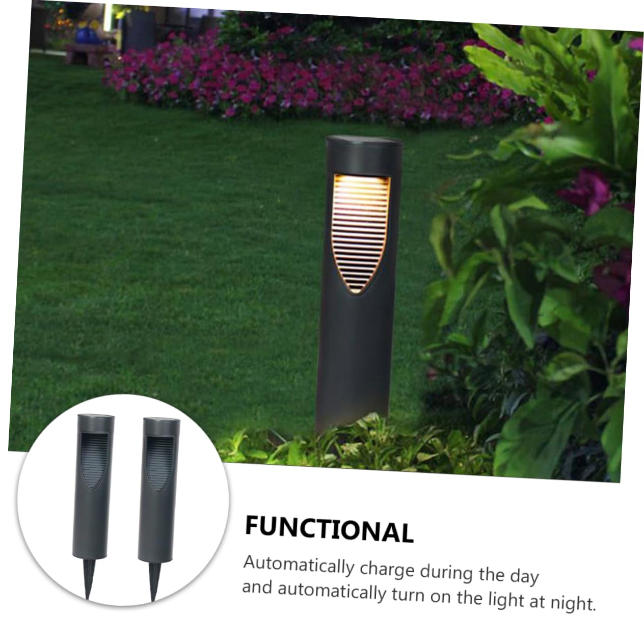 Homoyoyo 2 Pezzi Lampade da Giardino LED Impermeabili per Esterni Adatte e Spazi Illuminazione Decorativa Solare per Esterni