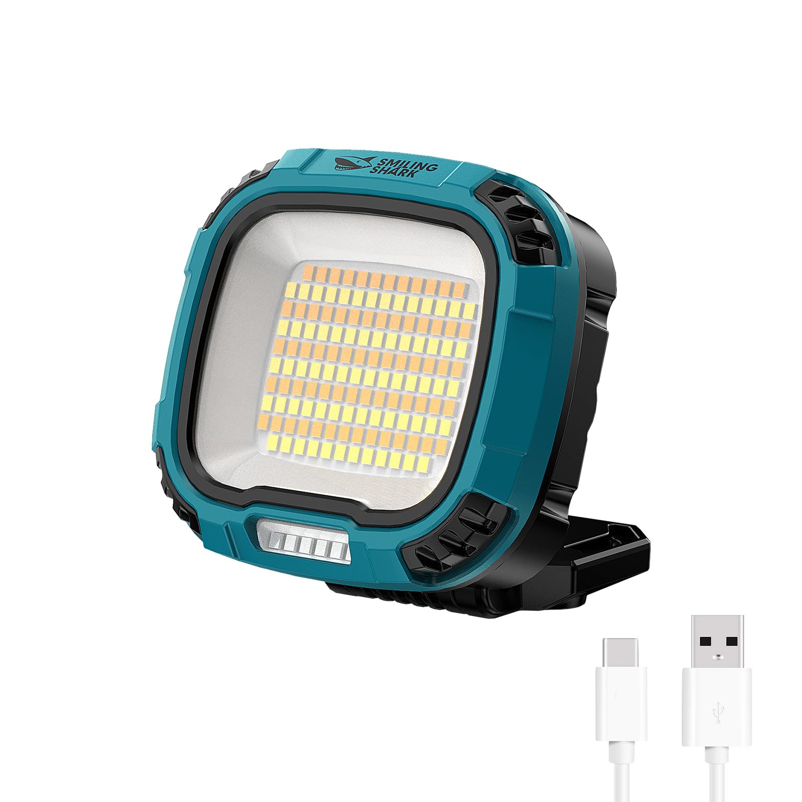 Smiling Shark Arbeitsleuchte, 4000 Lumen LED Werkstattlampe 7500 mAh Wiederaufladbare 18 Modus Licht Wasserdicht COB Werkstatt Lampe mit Magnet für Working Reparatur Garage Camping Outdoor