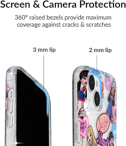 Miniatura 2 de VELVET CAVIAR Funda para iPhone 14, probada en caídas de 10 pies, purpurina transparente Bratz Bratz Pack Glitter,Café,Nebulosa