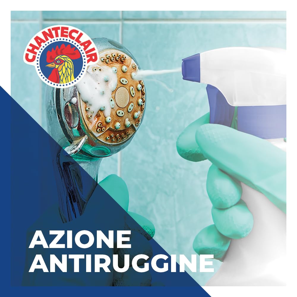 Chanteclair - Anticalcare Universale Antigoccia - Ideale Contro il Calcare su Acciaio, Rubinetti e Ceramica, Azione Antiruggine, Forza&Igiene - 625 ml