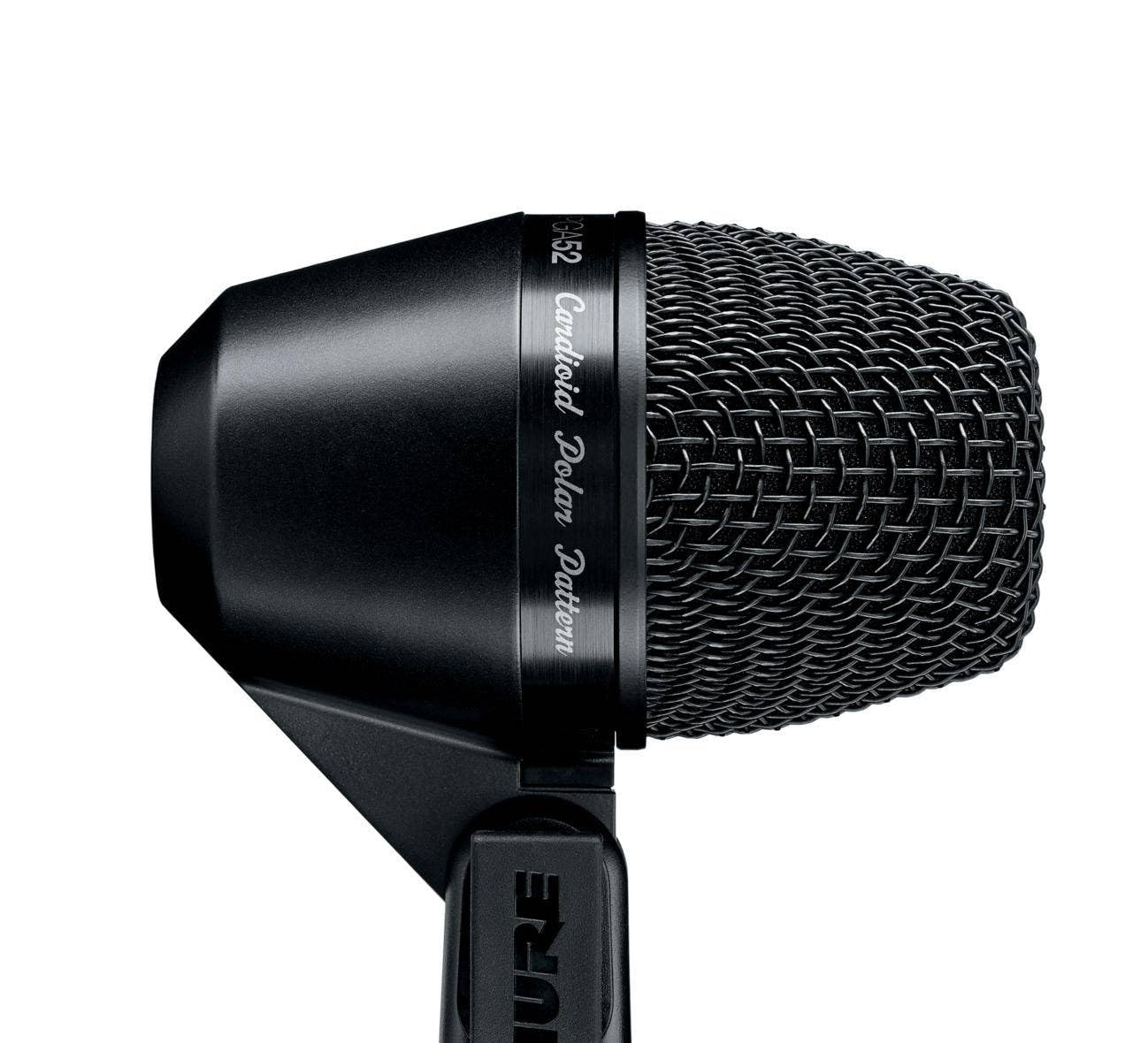 Shure PGA52 Dynamisches Bass-Drum-Mikrofon mit schwenkbarer Halterung und Nierencharakteristik, inkl. XLR-Kabel