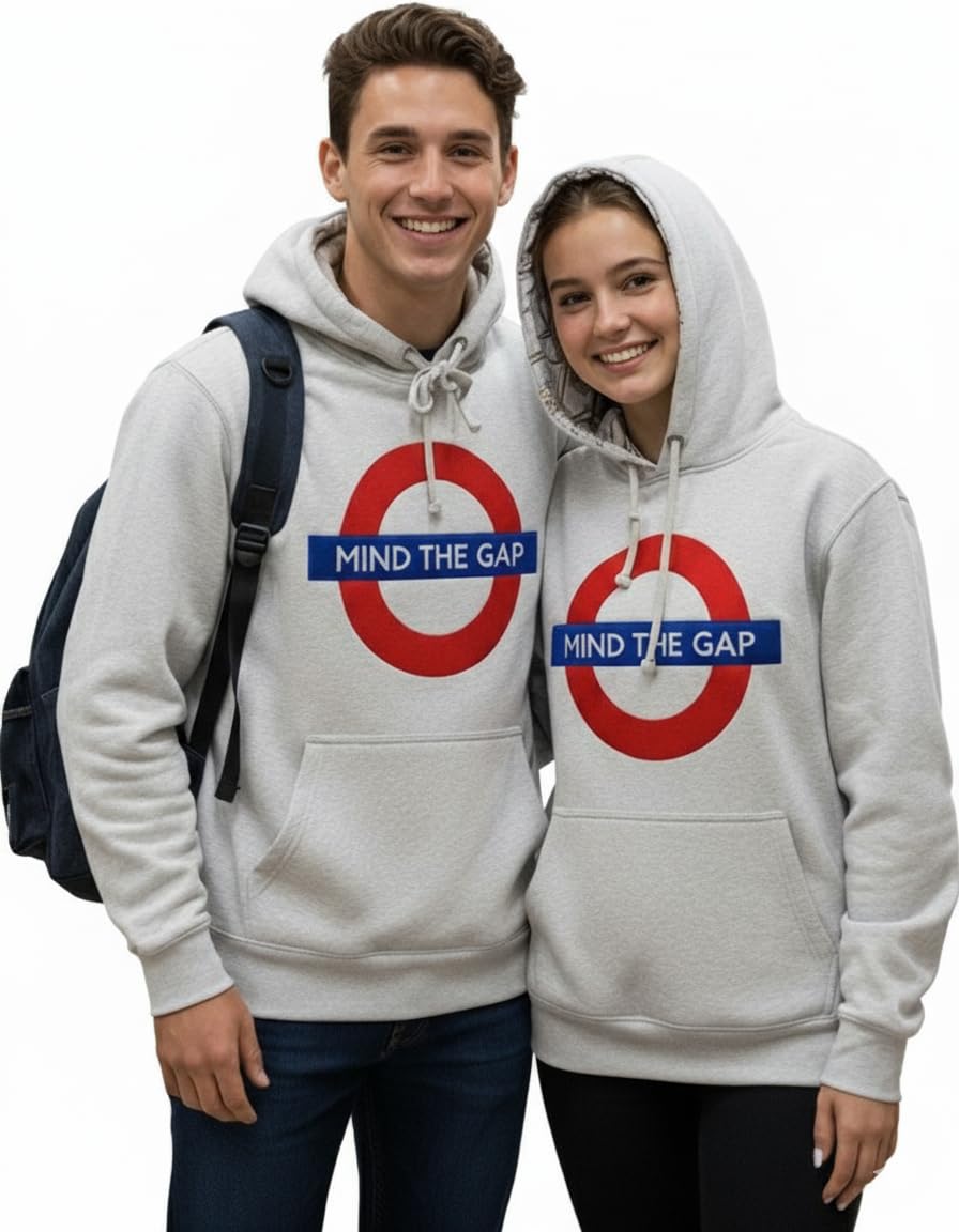 Felpa con cappuccio unisex Mind the Gap™ a punto catena ricamata, colore grigio cenere