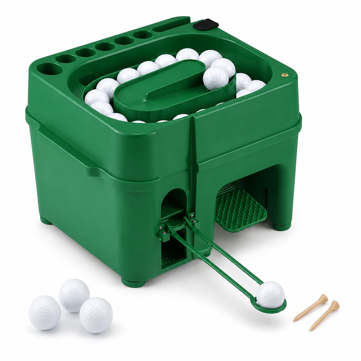 Ulepszony dozownik golfowy, pojemność 50 piłek, 2 rampy